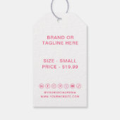 クロシェ服ラベル価格ラベル小規模企業 ギフトタグ (裏面)