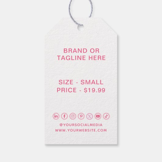 クロシェ服ラベル価格ラベル小規模企業 ギフトタグ (裏面)