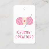 クロシェ服ラベル価格ラベル小規模企業 コーリングカード (正面)