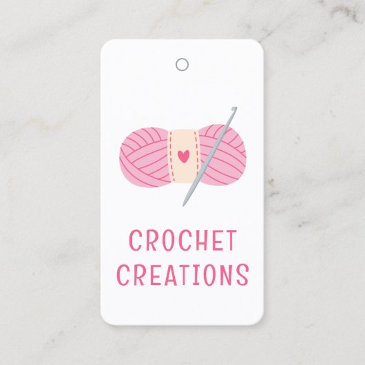 クロシェ服ラベル価格ラベル小規模企業 コーリングカード (正面)