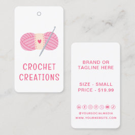 クロシェ服ラベル価格ラベル小規模企業 コーリングカード