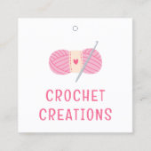 クロシェ服ラベル価格ラベル小規模企業 コーリングカード (正面)