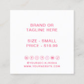 クロシェ服ラベル価格ラベル小規模企業 コーリングカード (裏面)