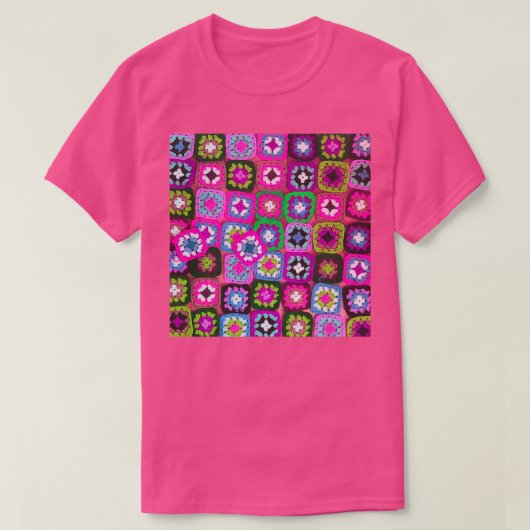 クロシェ毛布おばあちゃん広場ヴィンテージロング Tシャツ (デザイン正面)