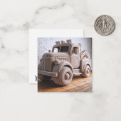 クロシェ牽引トラックのグリーティングカード ノートカード (正面/裏面インサイチュ)