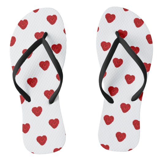 クロシェ糸ハート手作り工芸品スモール ビーチサンダル (ソール)