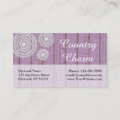 クロシェ素朴ドイリーオンパープルファームハウスウッド 名刺 (裏面)