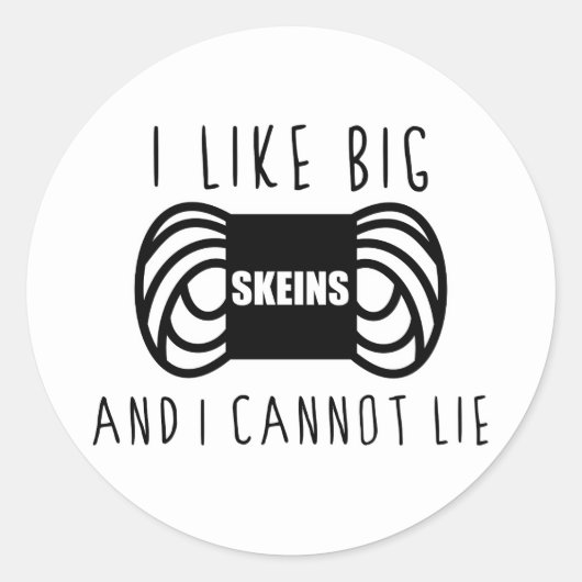 クロシェ編おもしろい編ユーモア編み物糸かさばる ラウンドシール (正面)