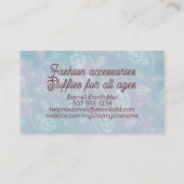 クロシェ編み物ハンドスパン糸フェアリー小妖精や小人女 名刺 (裏面)