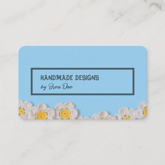 クロシェ編み物名刺 名刺 (正面)