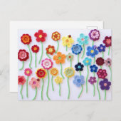 クロシェ花畑はがき ポストカード (正面/裏面)