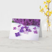 クロシェ薄紫グリーティングカード カード (黄色い花)