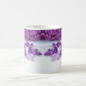 クロシェ薄紫フラワーコーヒーマグ コーヒーマグカップ (中央)