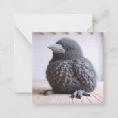 クロシェ・カラス・グリーティング・カード ノートカード (正面)