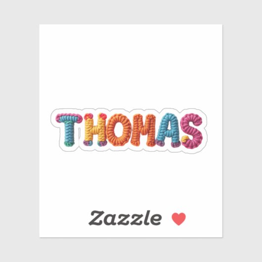 クロシェ・パタ鮮やかーンのTHOMAS名 シール (シート)