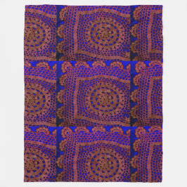 クロシェ フリースブランケット