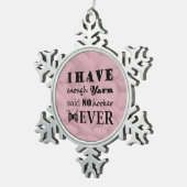 クロシェ – ヤーンホーダークラフツ スノーフレークピューターオーナメント (右)