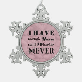 クロシェ – ヤーンホーダークラフツ スノーフレークピューターオーナメント