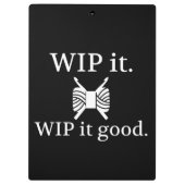 クロシェ・WIP良い工芸品{Dark} クリップボード (裏面)