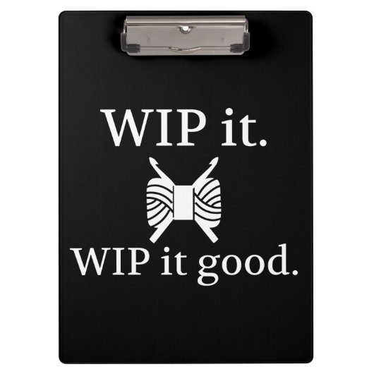 クロシェ・WIP良い工芸品{Dark} クリップボード (正面)