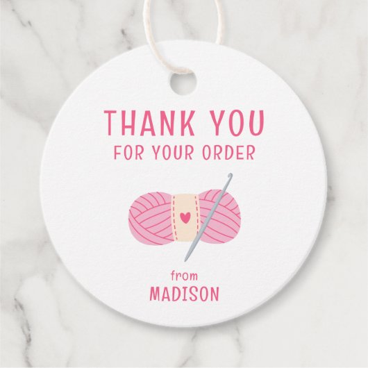 クロシェCrochetingご注文ありがとうございます フェイバータグ (正面)