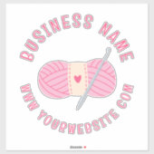 クロシェCrocheting Websiteカスタムビジネス名 シール (シート)