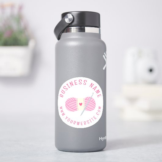 クロシェCrocheting Websiteカスタムビジネス名 シール (HydroFlask)