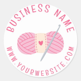 クロシェCrocheting Websiteカスタムビジネス名 ラウンドシール