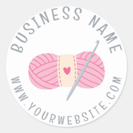 クロシェCrocheting Websiteカスタムビジネス名 ラウンドシール