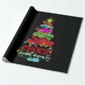 クロシンのまわりにザクリスマスツリーギフト ラッピングペーパー (アンロールド)