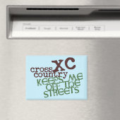 クロスおもしろいカントリーランニングの保©オフの通り マグネット (インサイチュ (食洗機))