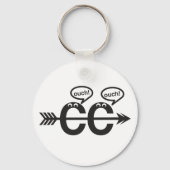 クロスおもしろいカントリー©痛い!ランニングの走者キーチェーン キーホルダー (正面)