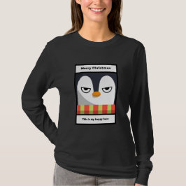 クロスおもしろいペンギンのクリスマスTシャツ Tシャツ