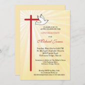 クロスおよび鳩金ゴールドレイ少年の確認 招待状 (正面/裏面)