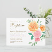 クロスかわいらしバプテスマのフローラ 招待状 (スタンド正面)