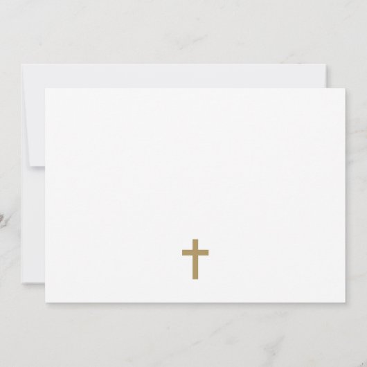 クロスかわいらしバプテスマのフローラ 招待状 (裏面)