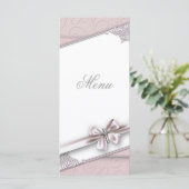 クロスかわいらしメニューカード(ピンク) メニュー (スタンド正面)