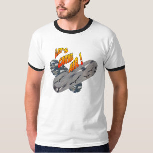 クロスされたスケートボードメンズリンガーTシャツ Tシャツ