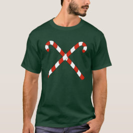 クロスしたキャンディケイン Tシャツ