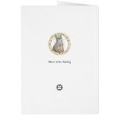 クロスした天使のクリスマスホリデーグリーティングカード (裏面)