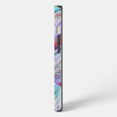 クロスした鳥の羽根をクリアに iPhoneケース (左側面)