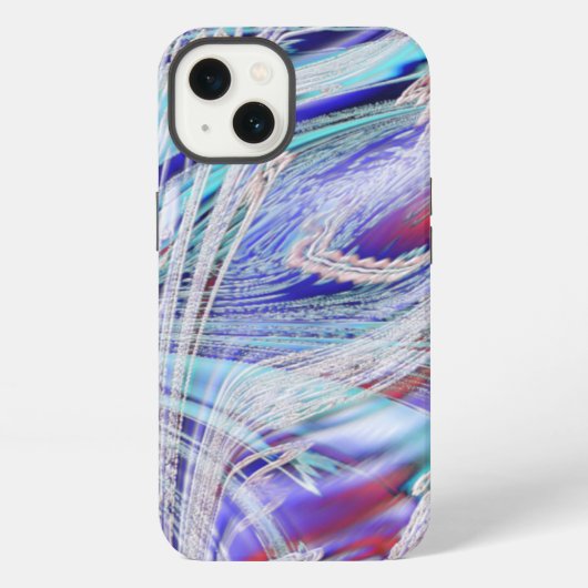 クロスした鳥の羽根をクリアに iPhoneケース (裏面)