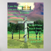 クロスとつる植物 ポスター (正面)