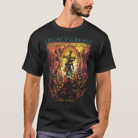 クロスとスケルトン Tシャツ (正面)