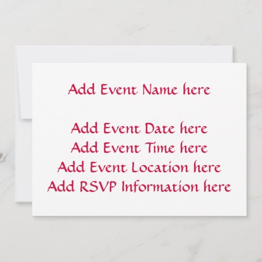 クロスとハート #1 ( 3D 赤/紫 ) 招待状 (裏面)