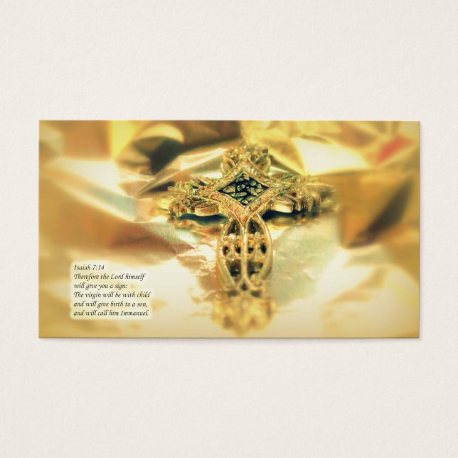 クロスとバイブルの引用文 – クリスマス (正面)