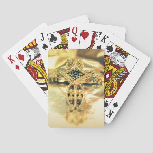 クロスとバイブルの引用文 – クリスマス トランプ (裏面)