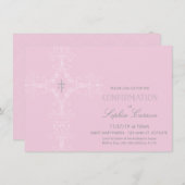 クロスと少女の確認招待状エレガント 招待状 (正面/裏面)