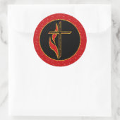クロスと炎 ラウンドシール (バッグ)
