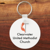 クロスと炎、ClearwaterUnited MethodistChurch キーホルダー (正面)